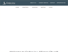 Tablet Screenshot of cedarview.ca